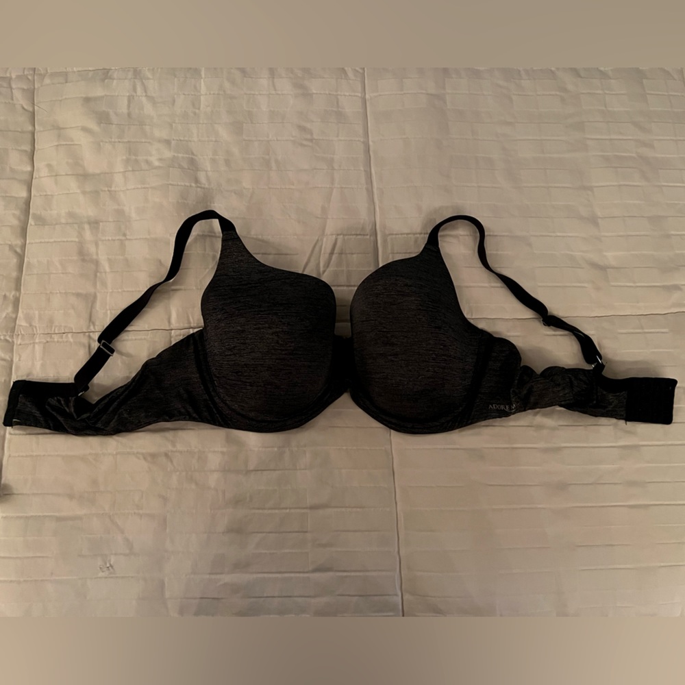 Adore Me full coverage bra 40 C || dark Heather gray